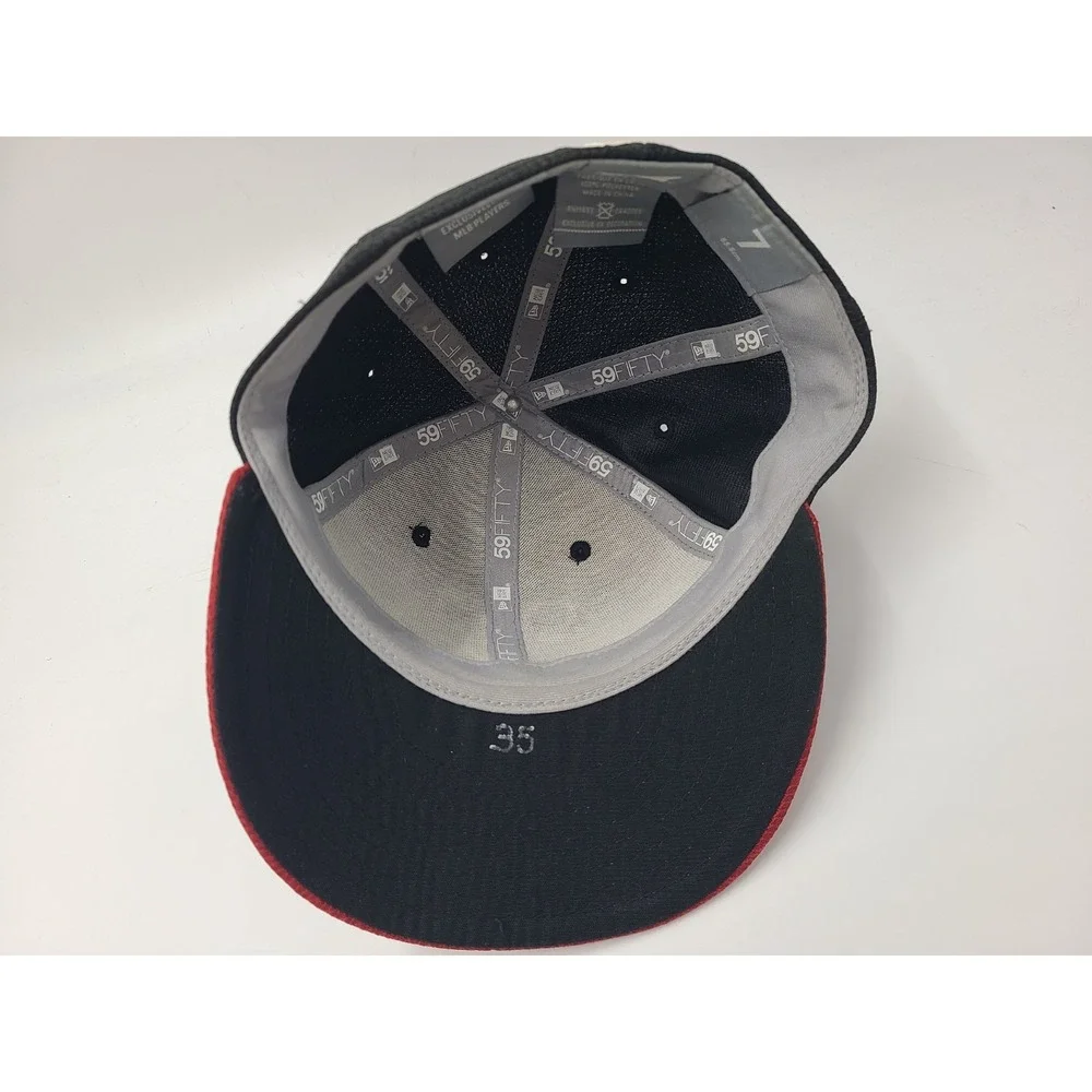 Arizona Diamondbacks New Era 59Fifty Fitted 7 Hat Cap Polyester‎ MLB Black Red